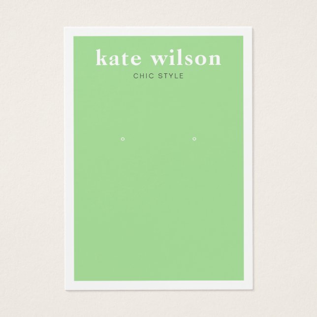 Modern Visning för avläsning av judendom i Grönt Visitkort (Framsidan)