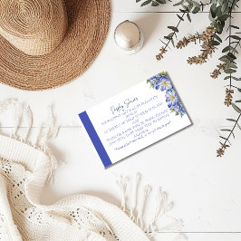 Modern Visning för blå Blommigt - kuvert Tilläggskort