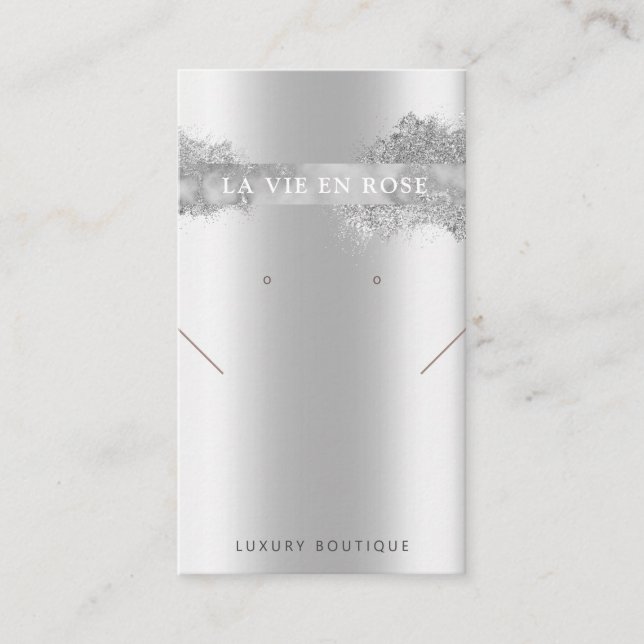 Modern visning för Glitter-öronring Visitkort (Framsida)