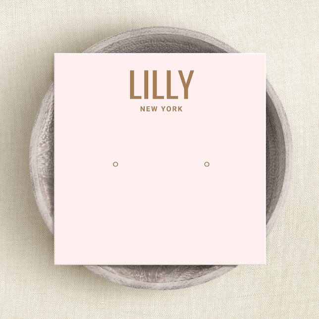 Modern Visning för Ljus rosa avläsning av stud Fyrkantigt Visitkort (Skapare uppladdad)