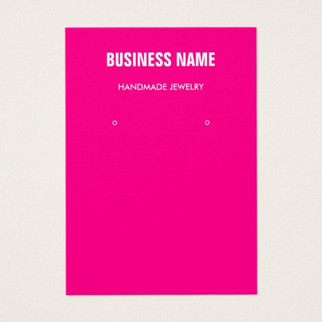 Modern visning för rosa av smycken trendig visitkort (Framsidan)