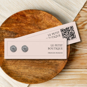 Modern Visning för  Rosa QR-kodsökning Litet Visitkort