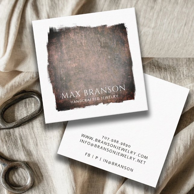 Modern Visning för rost-avläsning Fyrkantigt Visitkort (Skapare uppladdad)