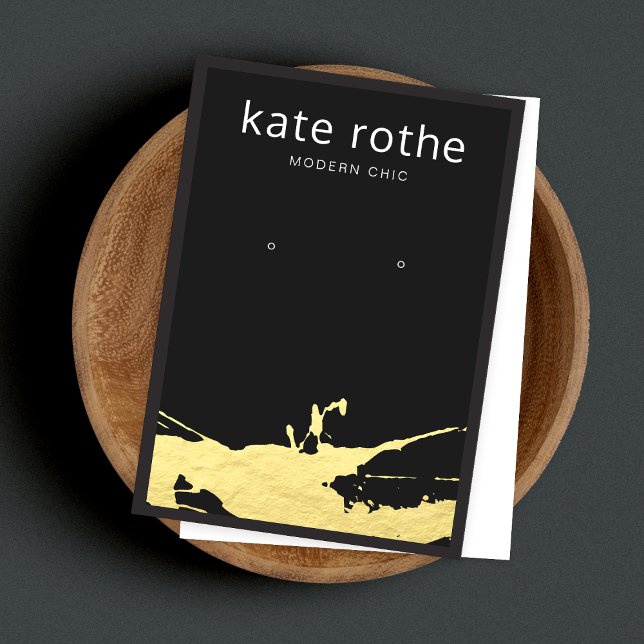 Modern Visning för Sprejning i svart Guld- Visitkort (Skapare uppladdad)