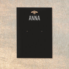 Modern Visning för svart av Guld Bee Visitkort