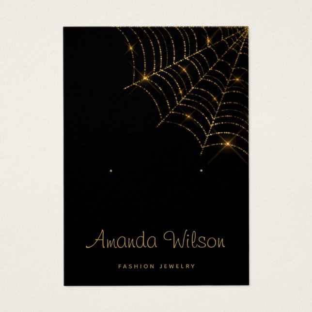 Modern visning för svartvit och Guld-chic Visitkort (Framsidan)