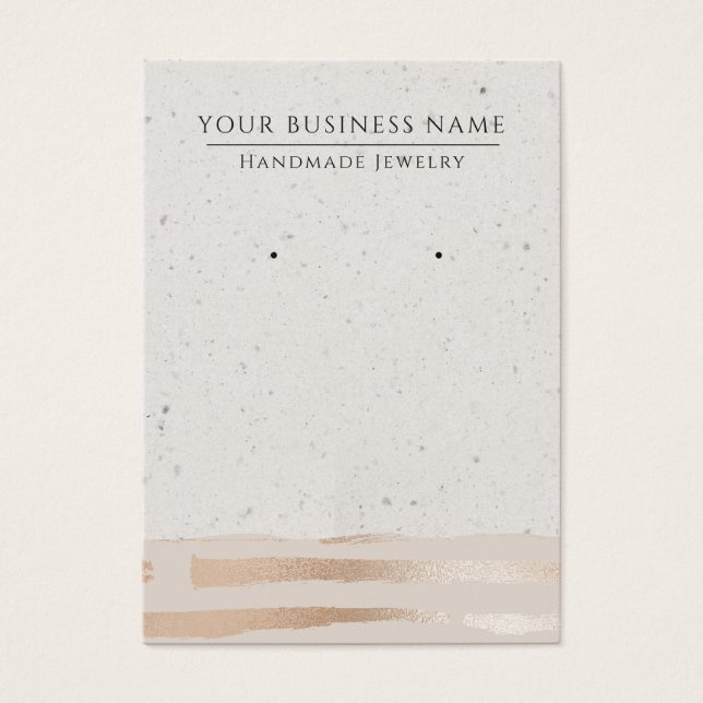 Modern Visning för tidig Abstrakt i ro Guld Visitkort (Framsidan)