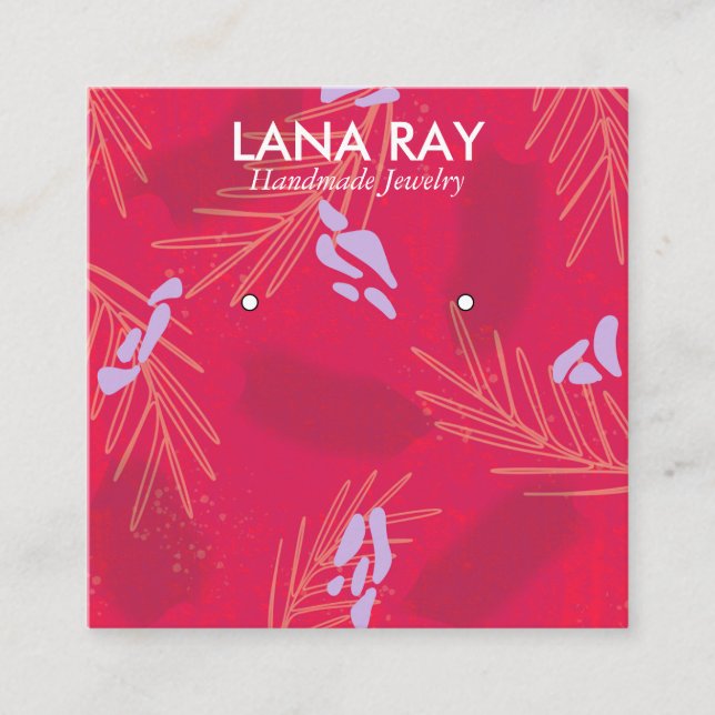 Modern Visning för tropisk botanisk avläsning Fyrkantigt Visitkort (Framsida)