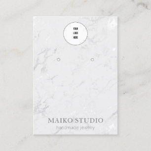 Modern Visning i marmor i Silver Visitkort