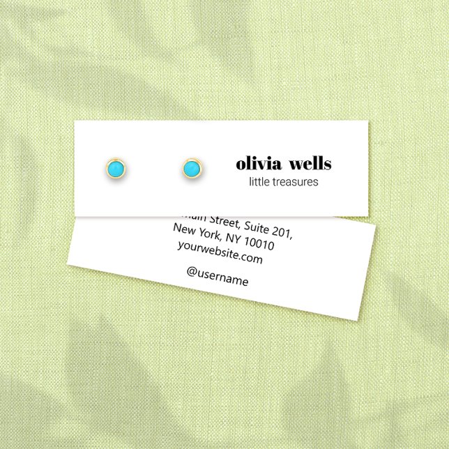 Modern Visning-kort för enkel avläsning av vit stu Litet Visitkort (Skapare uppladdad)