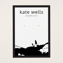 Modern Visning-kort för svartvit platta Visitkort