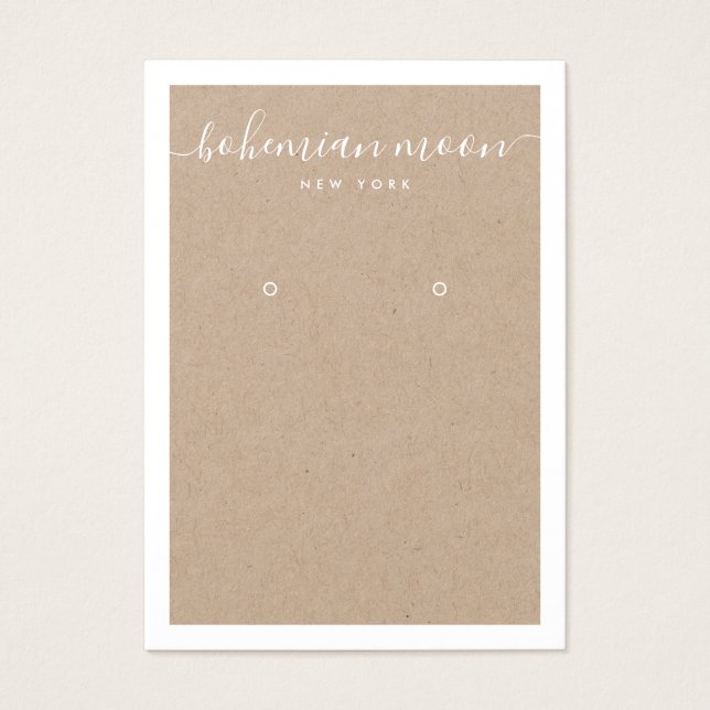 Modern visning med vitt mantelörrer visitkort (Framsidan)