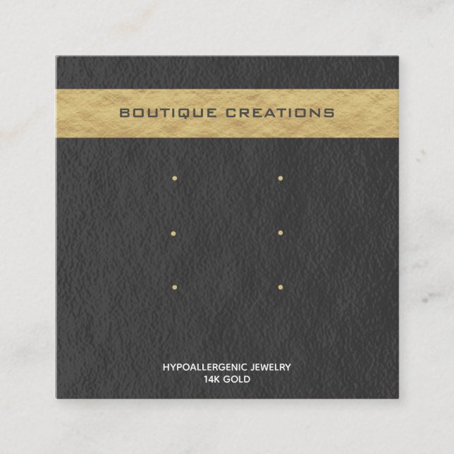 Modern Visning, tre par Grått Guld Fyrkantigt Visitkort (Framsida)