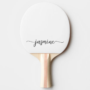 Modern vit anpassad namnteckningsskript pingisracket