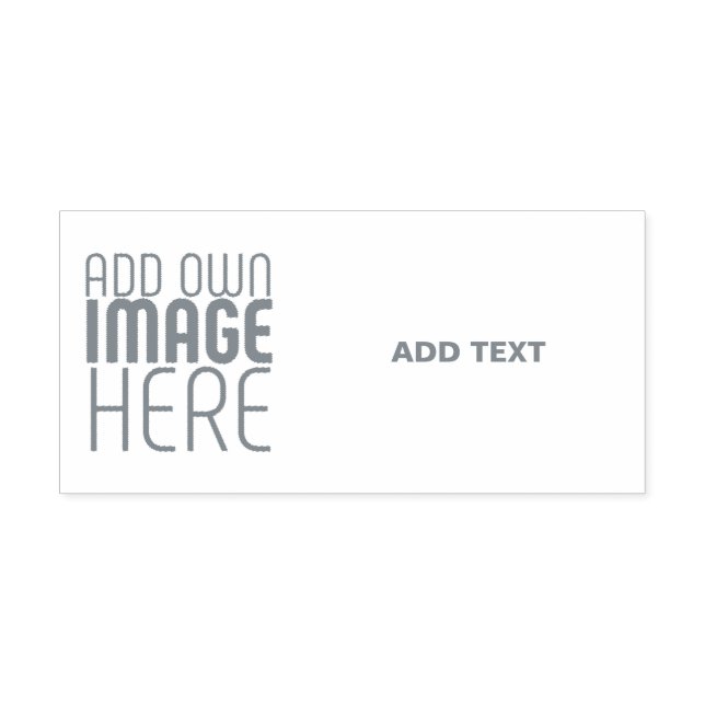MODERN VIT BILD TEXTMALL GRÅ SJÄLVFÄRGANDE STÄMPEL (Design)