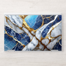 Modern vit & blå marmorstens EliteBook X360 g6 HP Laptopskin