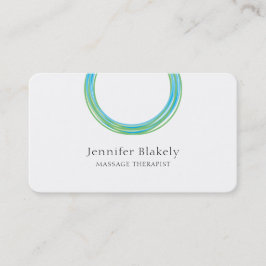 Modern vit blå skalenlig energicirkel tidsbeställning kort