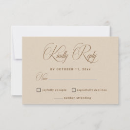 Modern vit boho blomsterbåge bröllop RSVP-kort