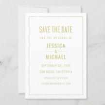 Modern vit Elegant enkel minimalistisk Bröllop