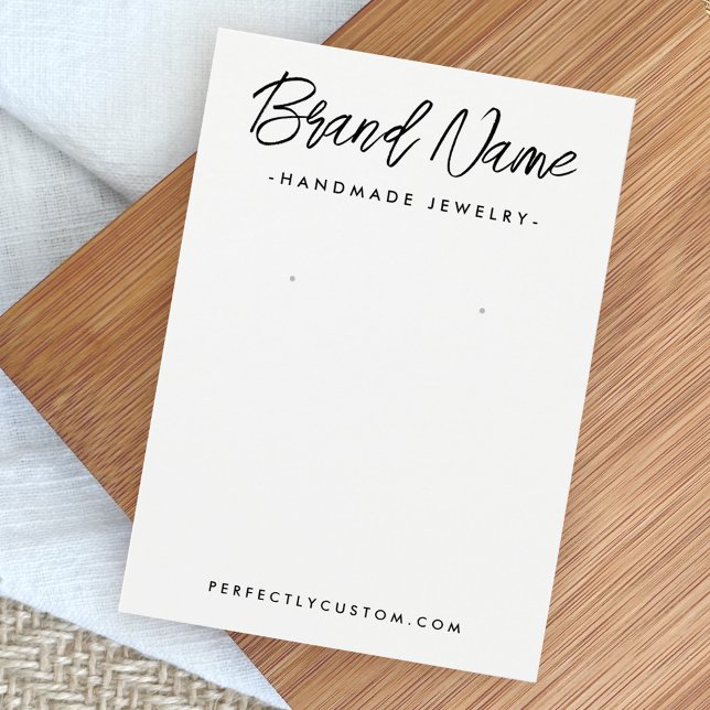 Modern, vit eller någon visning från färg visitkort (Modern white or any color earring display card)