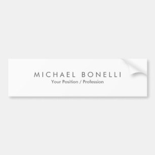 Modern vit, enkel, enkel, minimalistisk Elegant Bildekal