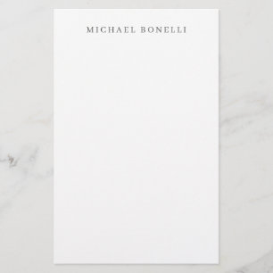 Modern vit, enkel, enkel, minimalistisk Elegant Brevpapper