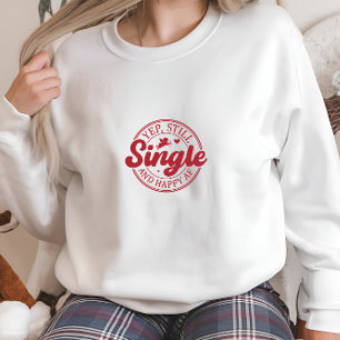 Modern vit enstaka utskrift och Lycklig T Shirt