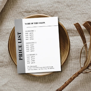 Modern vit falsk silverrand djärv skönhet flygblad