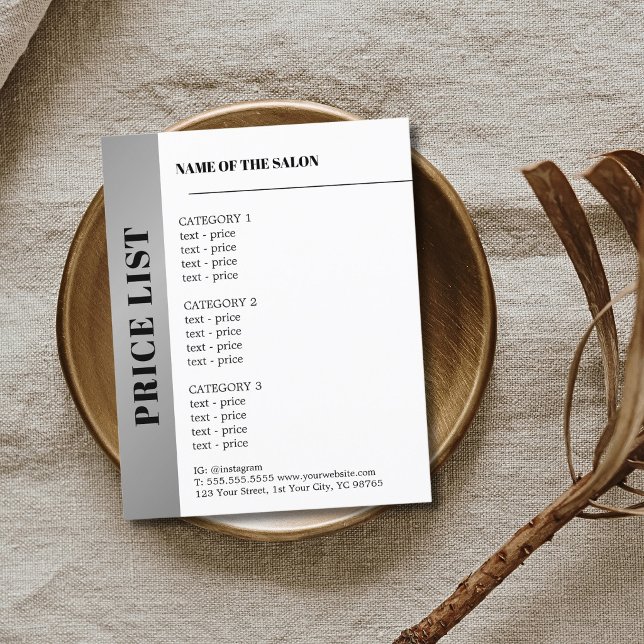 Modern vit falsk silverrand djärv skönhet flygblad (Skapare uppladdad)