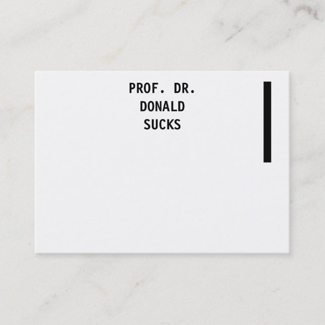 Modern, vit, fet visitkort (Framsida)