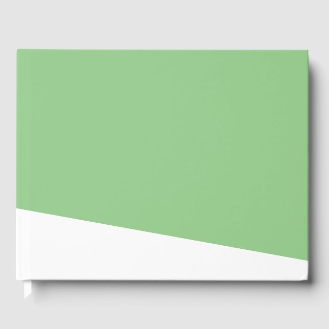 Modern vit figursättning runt kant på säd Grönt Gästböcker (Framsida)