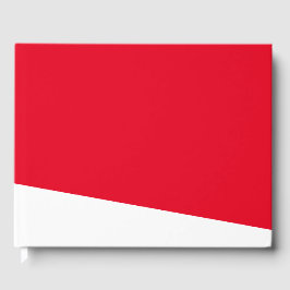 Modern vit figursättning runt kant på Sporty Red Gästböcker