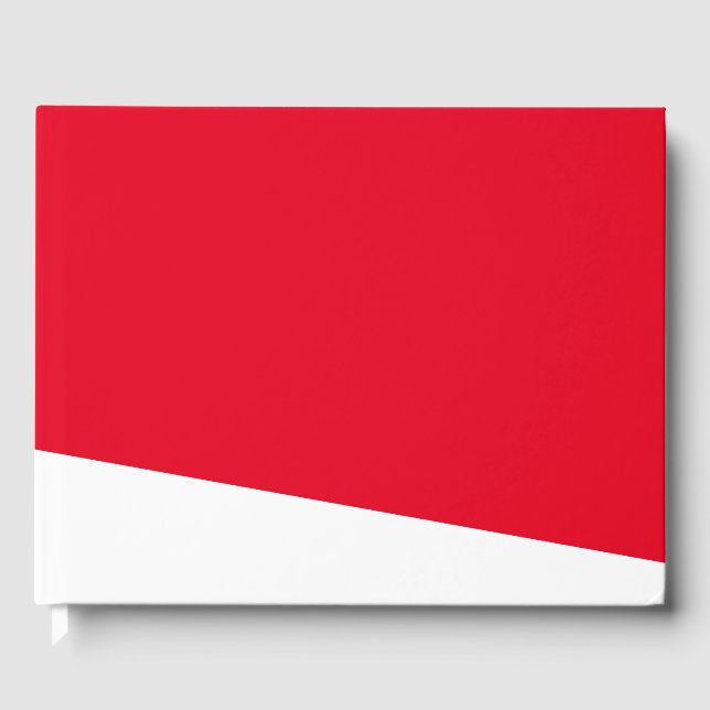 Modern vit figursättning runt kant på Sporty Red Gästböcker (Framsida)