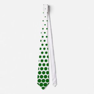 Modern vit för grön polka dots slips