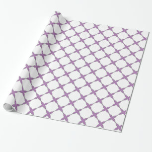 Modern vit för lavendel för shabby chickormönst presentpapper
