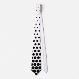 Modern vit för svart polka dots slips