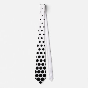 Modern vit för svart polka dots slips