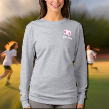 Modern vit fotboll i rosa - lägg till namn