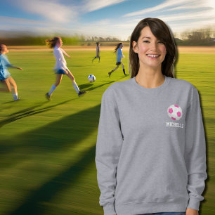 Modern vit fotboll i rosa - lägg till namn t shirt
