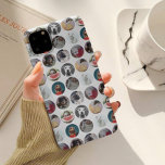 Modern vit fotcirkel Mönster<br><div class="desc">Coola iphone case med dina favoritfoton ordnade i en polka punkt mönster med ett cirkelfönster. Lägg till dina egna unika foton av familj,  husdjur och ställe... Det är upp till dig.</div>