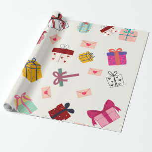 Modern, vit, gigantisk bithday presentpapper