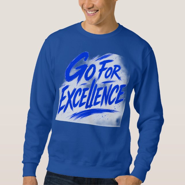 Modern vit grafisk t-shirt lång ärmad tröja (Framsida)
