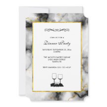 Modern vit Grått Marble med Guld Ribbon