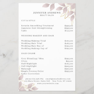 Modern, vit Grått-Rosa Leafy Flyer