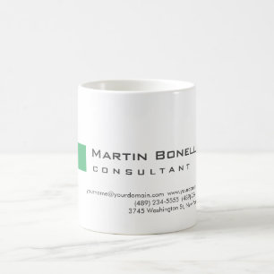 Modern vit Grönt - enkel konsult Kaffemugg