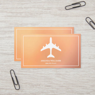 Modern vit jetflygplan flygbolag flygplan pilot visitkort