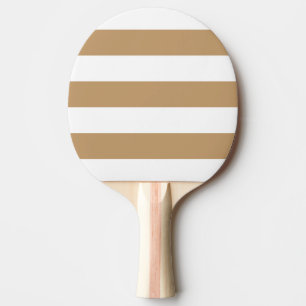 Modern vit, kamelbrun rand pingisracket