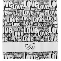 Modern vit Kärlek-typografi och vänstra hörn