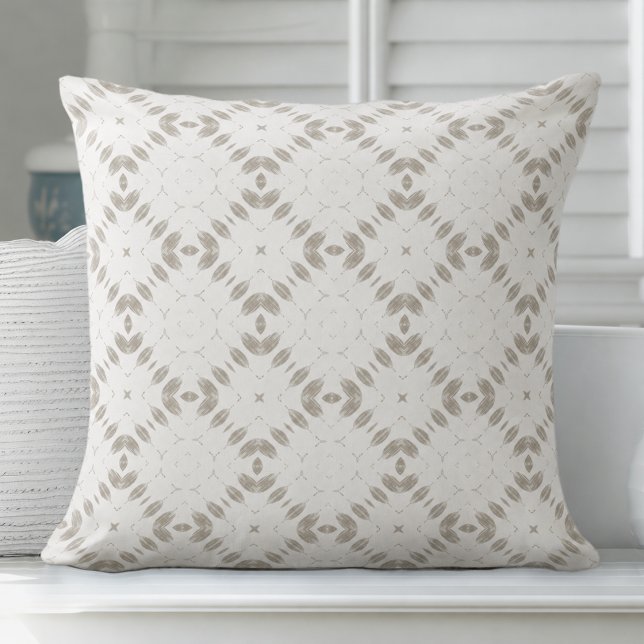 Modern vit kustkudde kudde (White and neutral modern coastal throw pillow by Totally Coast)