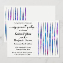 Modern vit Lila, Rosa, blå Förlovningsfest